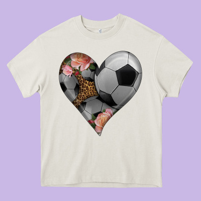 Western Soccer Heart Heavy Core Tee Designed By Hra Design Shop