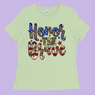 Honor The Brave Ladies Tee Designed By Neo Western