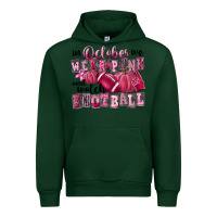 Forest Green in october we wear pink and watch football Urban Hoodie - FaDigitalArtStudio