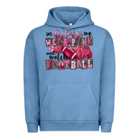 Pigment Pebble Blue in october we wear pink and watch football Urban Hoodie - FaDigitalArtStudio