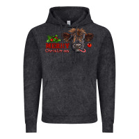 Vintage Black Merry Christmas Calf Vintage Hoodie - RanaPortraitStore