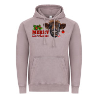 Vintage Zinc Merry Christmas Calf Vintage Hoodie - RanaPortraitStore