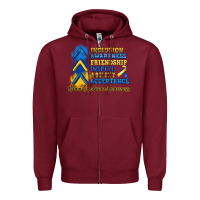 Burgundy down syndrome awareness Zipper Hoodie - Artiststas