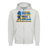 Dove Grey down syndrome awareness Zipper Hoodie - Artiststas