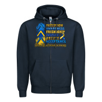 Navy down syndrome awareness Zipper Hoodie - Artiststas