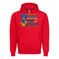 Red down syndrome awareness Zipper Hoodie - Artiststas
