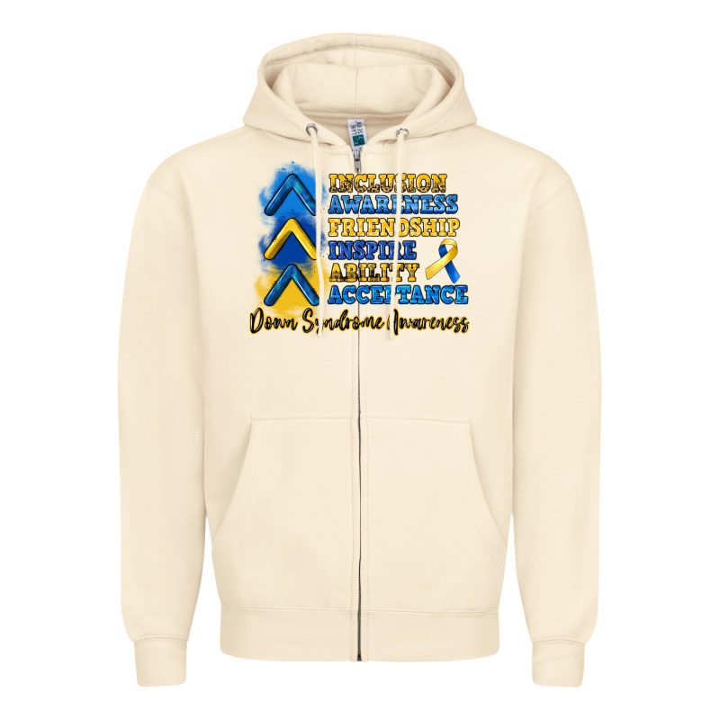 Down Syndrome Awareness Zipper Hoodie by Artiststas | Teevron