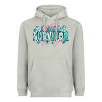 I Am A Survivor Teal Ribbon Ovarian Cancer Heavyweight Hoodie | Teevron