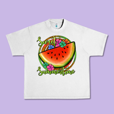 Sweet Summertime Watermelon Urban Heavy Tee Designed By Jasminsmagicworld