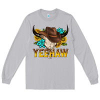 Moon Dust yeehaw bull skull Long Sleeve Tee - NancyCooperArtShop