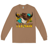 Toasted Coconut yeehaw bull skull Long Sleeve Tee - NancyCooperArtShop
