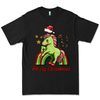 Black merry christmas unicorn Premium Tee - FaDigitalArtStudio