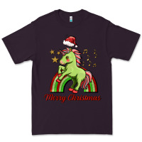 Plum merry christmas unicorn Premium Tee - FaDigitalArtStudio