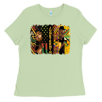 Matcha juneteenth brush stroke Ladies Tee - HRA Design Shop