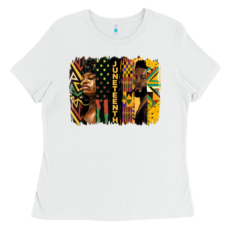 Juneteenth Brush Stroke Ladies Tee by HRA Design Shop | Teevron