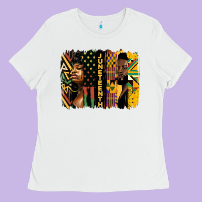 Juneteenth Brush Stroke Ladies Tee Designed By Hra Design Shop