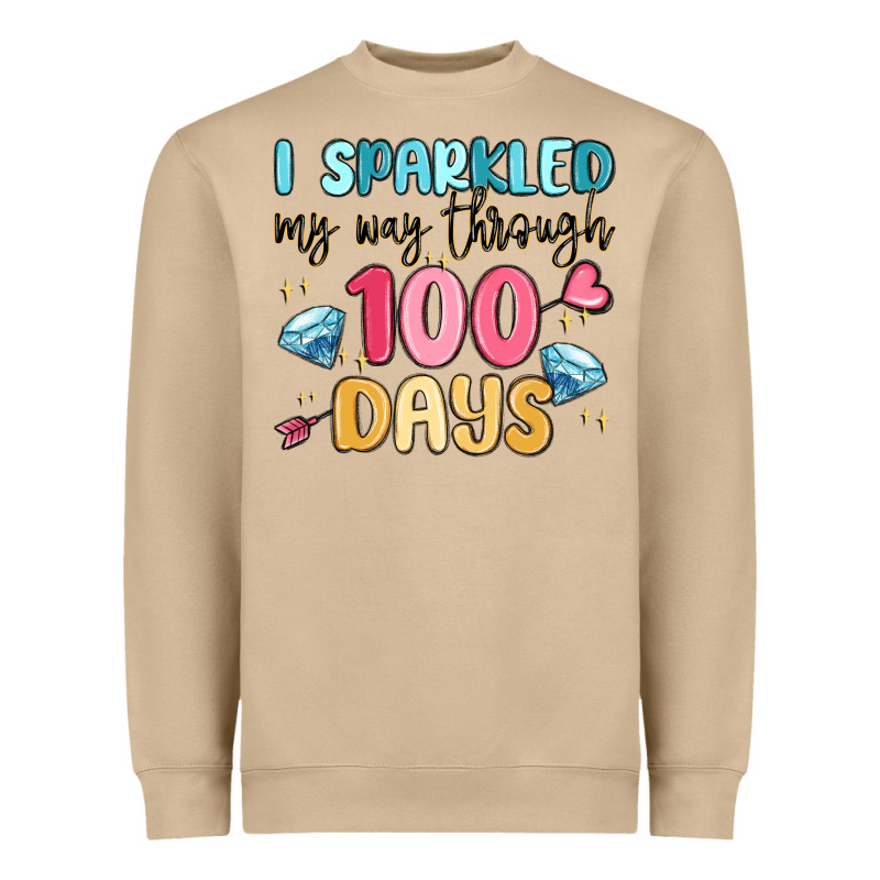 I Sparkled My Way Through 100 Days Heavyweight Sweatshirt by MaliasSmallBusiness | Teevron
