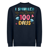 Navy i sparkled my way through 100 days Heavyweight Sweatshirt - MaliasSmallBusiness