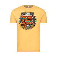 Vintage Mustard stay wild horseshoe Vintage Tee - Jasminsmagicworld