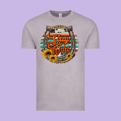 Stay Wild Horseshoe Vintage Tee Designed By Jasminsmagicworld
