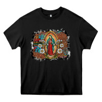Black virgin mary Heavy Core Tee - SublimationCraftShop