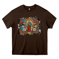 Chocolate Brown virgin mary Heavy Core Tee - SublimationCraftShop