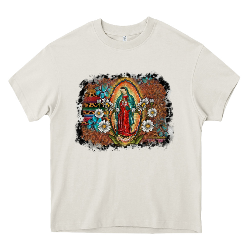 Virgin Mary Heavy Core Tee by SublimationCraftShop | Teevron