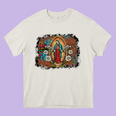 Virgin Mary Heavy Core Tee Designed By Sublimationcraftshop