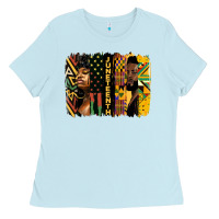 Baby Blue juneteenth brush stroke Ladies Tee - HRA Design Shop