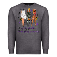 Charcoal Heather Get in ghoulies were going haunting Premium Sweatshirt - NancyCooperArtShop