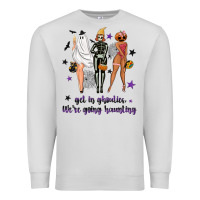 Dove Grey Get in ghoulies were going haunting Premium Sweatshirt - NancyCooperArtShop