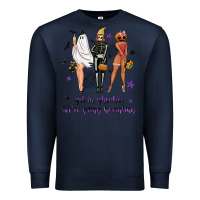 Navy Get in ghoulies were going haunting Premium Sweatshirt - NancyCooperArtShop