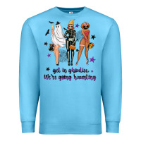 Ocean Blue Get in ghoulies were going haunting Premium Sweatshirt - NancyCooperArtShop