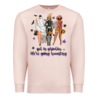 Pale Pink Get in ghoulies were going haunting Premium Sweatshirt - NancyCooperArtShop