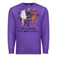 Purple Get in ghoulies were going haunting Premium Sweatshirt - NancyCooperArtShop