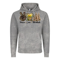 Cloud Rock Peace Love Meerkats Vintage Hoodie - LillyAllenDesigns