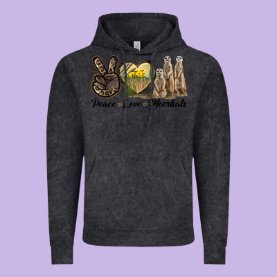 Peace Love Meerkats Vintage Hoodie Designed By Lillyallendesigns