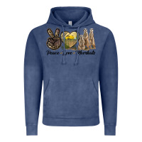 Vintage Denim Peace Love Meerkats Vintage Hoodie - LillyAllenDesigns