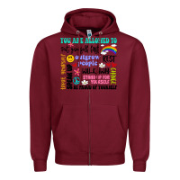 Burgundy you are allowed to Zipper Hoodie - Artiststas