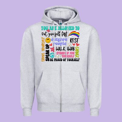You Are Allowed To Zipper Hoodie Designed By Artiststas
