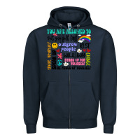 Navy you are allowed to Zipper Hoodie - Artiststas