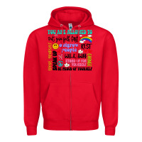 Red you are allowed to Zipper Hoodie - Artiststas