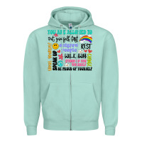 Seafoam you are allowed to Zipper Hoodie - Artiststas