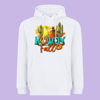Howdy Fall Heavyweight Hoodie Designed By Texasbilliewilder