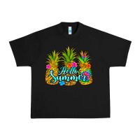 Black hello summer pineapple Urban Heavy Tee - Jasminsmagicworld