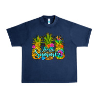 Navy hello summer pineapple Urban Heavy Tee - Jasminsmagicworld