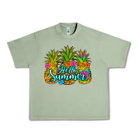 Oil Green hello summer pineapple Urban Heavy Tee - Jasminsmagicworld