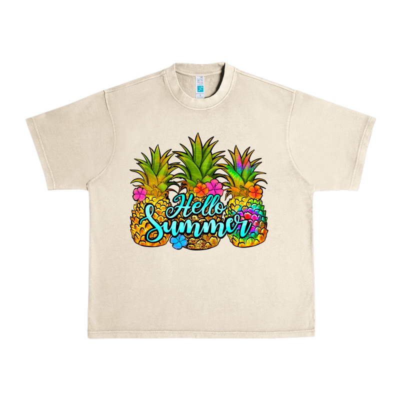 Hello Summer Pineapple Urban Heavy Tee by Jasminsmagicworld | Teevron