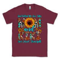 Burgundy god gifted me two titles mom and kiki and i rock t Classic Tee - JahusDesignShop