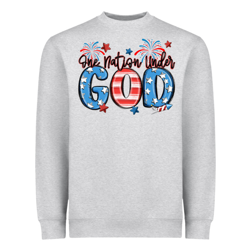 One Nation Under God Heavyweight Sweatshirt by MaliasSmallBusiness | Teevron